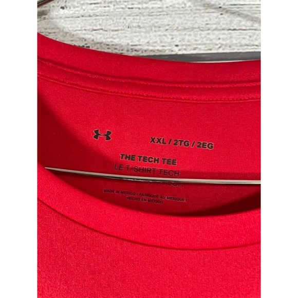 Under Armour - Men's Red Tech Light weight Athletic T-Shirt - Size XXL - Picture 3 of 5